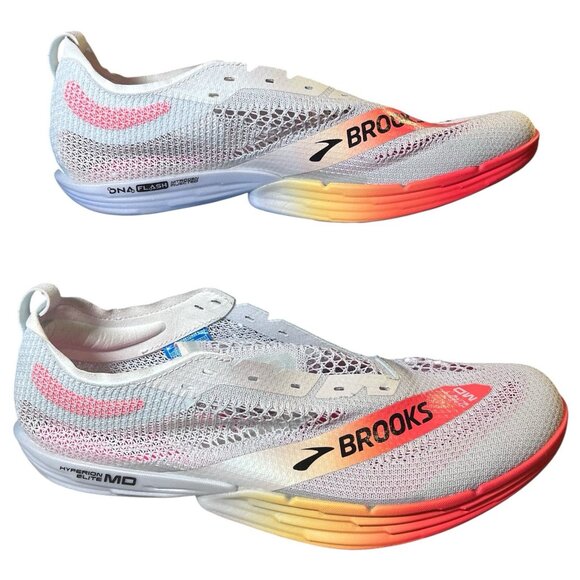 Brooks Hyperion Elite MD Running Spikes Grey Mid Distance Mens 13/ Womens 14.5 - Picture 6 of 16